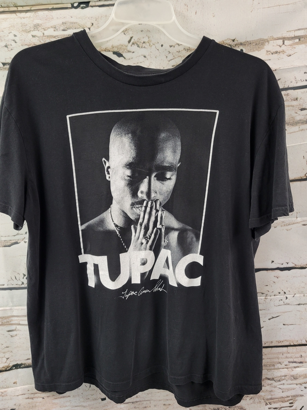 2Pac Tupac Shakur Bravado Graphic T-Shirt Black Hip Hop Rap Streetwear Retro